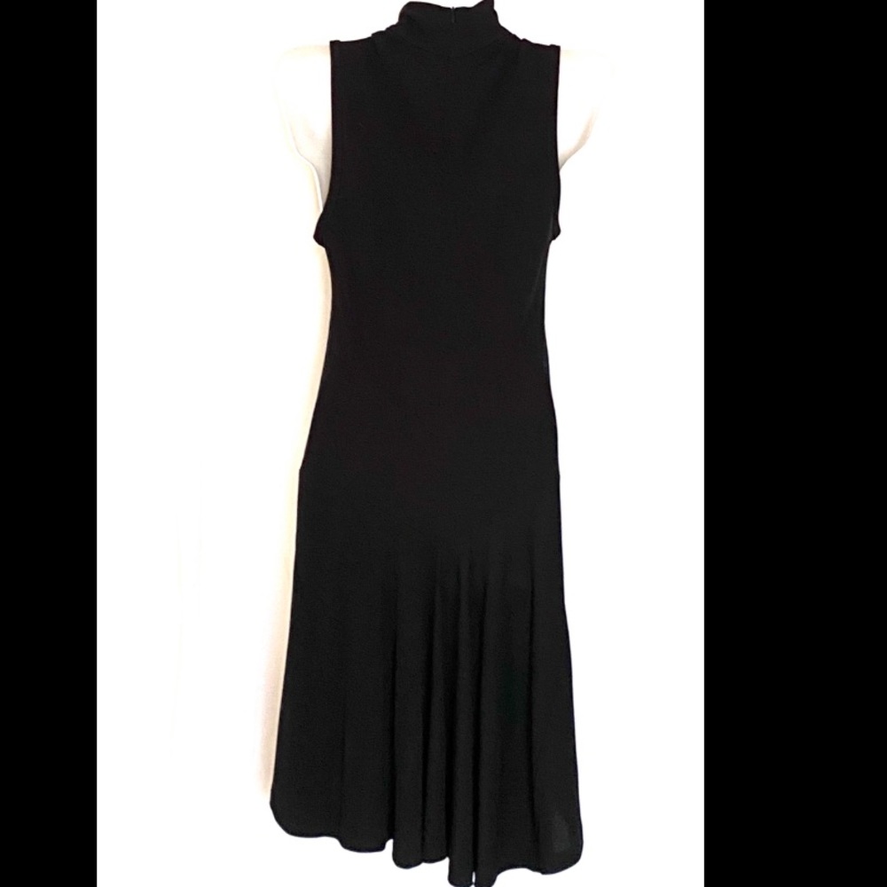DKNY Turtleneck High Low Knit Dropped Waist MD